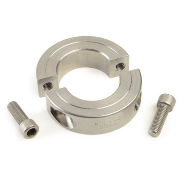 Ruland Shaft Collar, 1pc Clamp, Bore 9mm, OD24mm, 316 Stainless Steel, MSP-9-ST MSP-9-ST